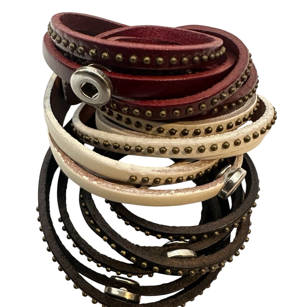 Stylish Multi-Color Imitation Leather Wrap Bracelet